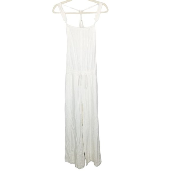 Free People Womens S Ivory Gauzy Sleeveless Open B - Picture 1 of 6